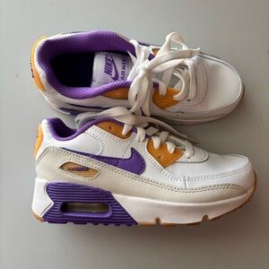 Nike Air Max 90 LTR White Action Grape DV3607-103 Big Kids’ Shoes Size 13C